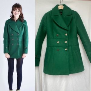 Vaute Couture Green Alicia Peacoat Size XXS Eco-Friendly Vegan Sustainable